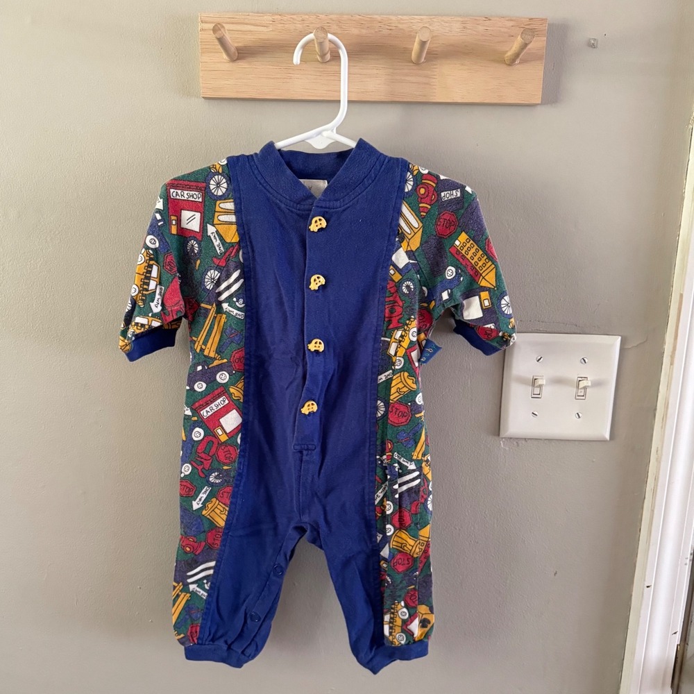 6/9M color block car romper